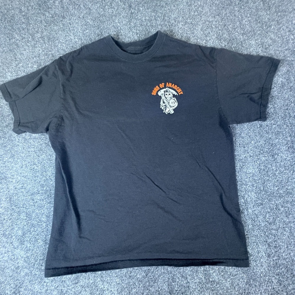 Sons of Anarchy Road Gear T Shirt Mens XL Black Cotton Drama TV Seasons Casual